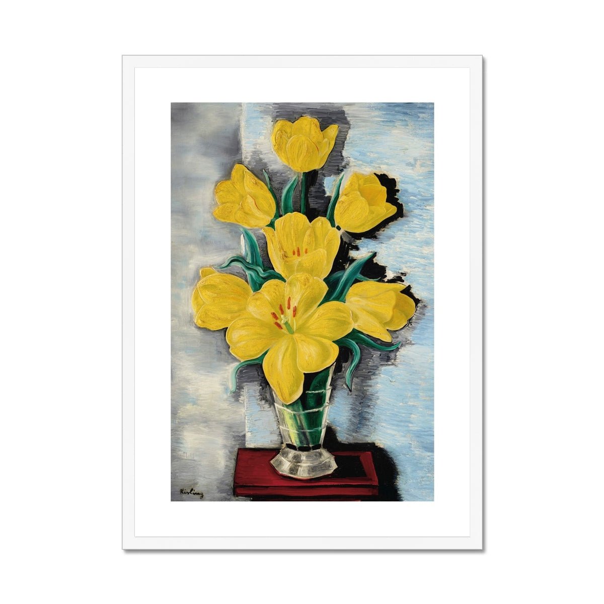 Wonky Walls - Vase de Tulipes, 1926 - Moïse Kisling - Art Prints & Framed Canvases