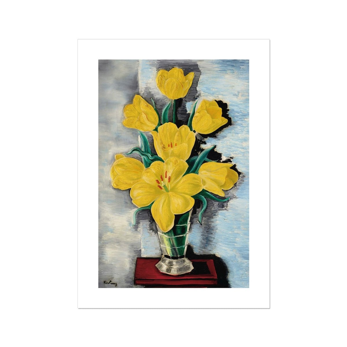 Wonky Walls - Vase de Tulipes, 1926 - Moïse Kisling - Art Prints & Framed Canvases