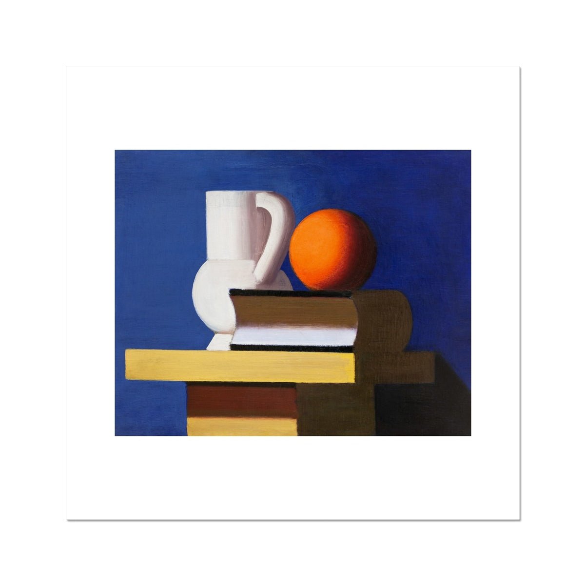 Wonky Walls - White Jar, Orange & Book, 1932–1933 - Vilhelm Lundstrøm - Art Prints & Framed Canvases