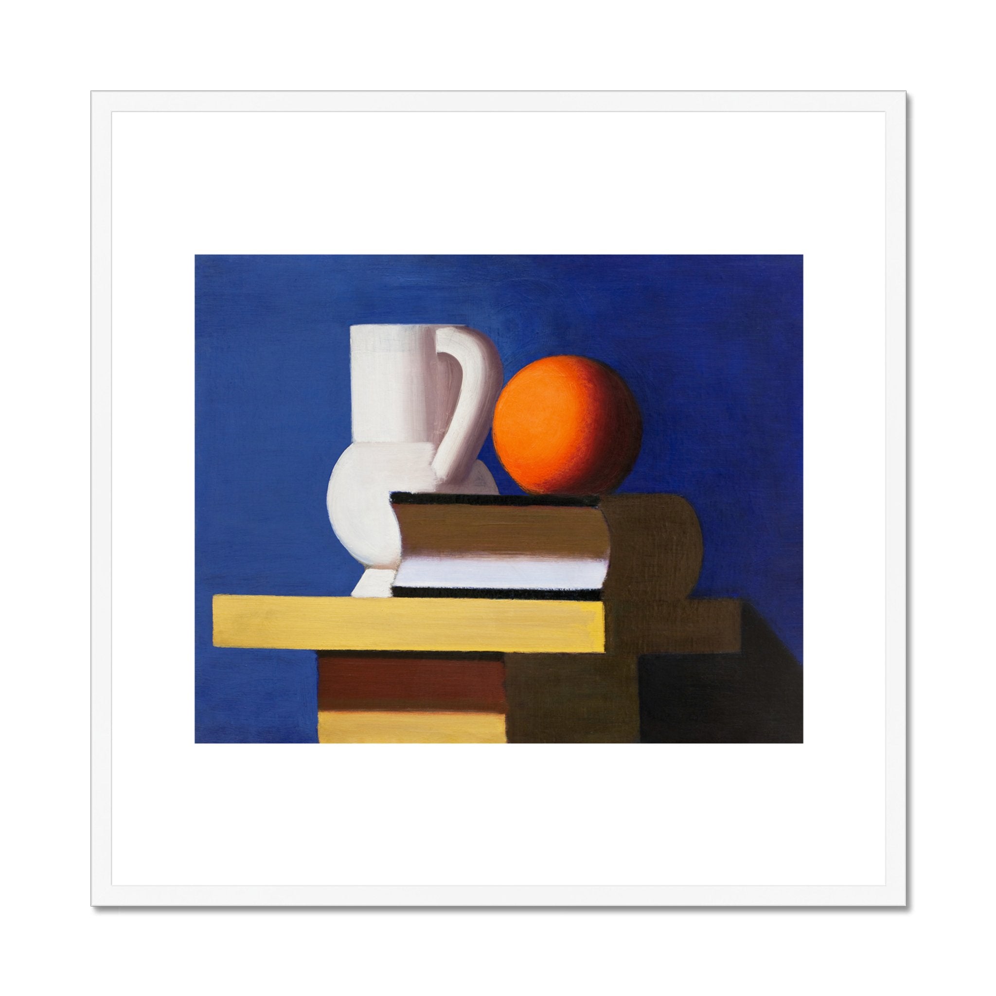 Wonky Walls - White Jar, Orange & Book, 1932–1933 - Vilhelm Lundstrøm - Art Prints & Framed Canvases